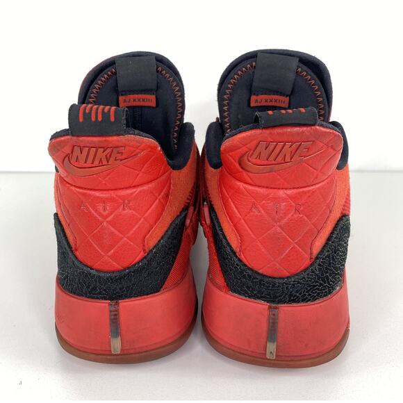Nike Air Jordan XXXIII 33 Boys Sz 6.5 Hi Top Basketball Shoes AQ9244-600 Red - Picture 7 of 12